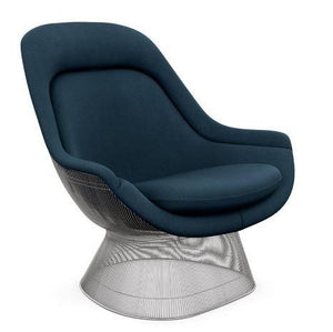 Platner Easy Chair and Ottoman lounge chair Knoll hourglass - indigo 