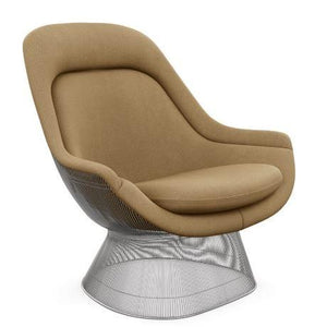 Platner Easy Chair and Ottoman lounge chair Knoll hourglass - latte 