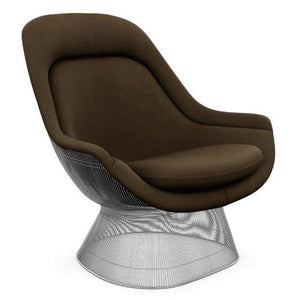 Platner Easy Chair and Ottoman lounge chair Knoll hourglass - mocha 