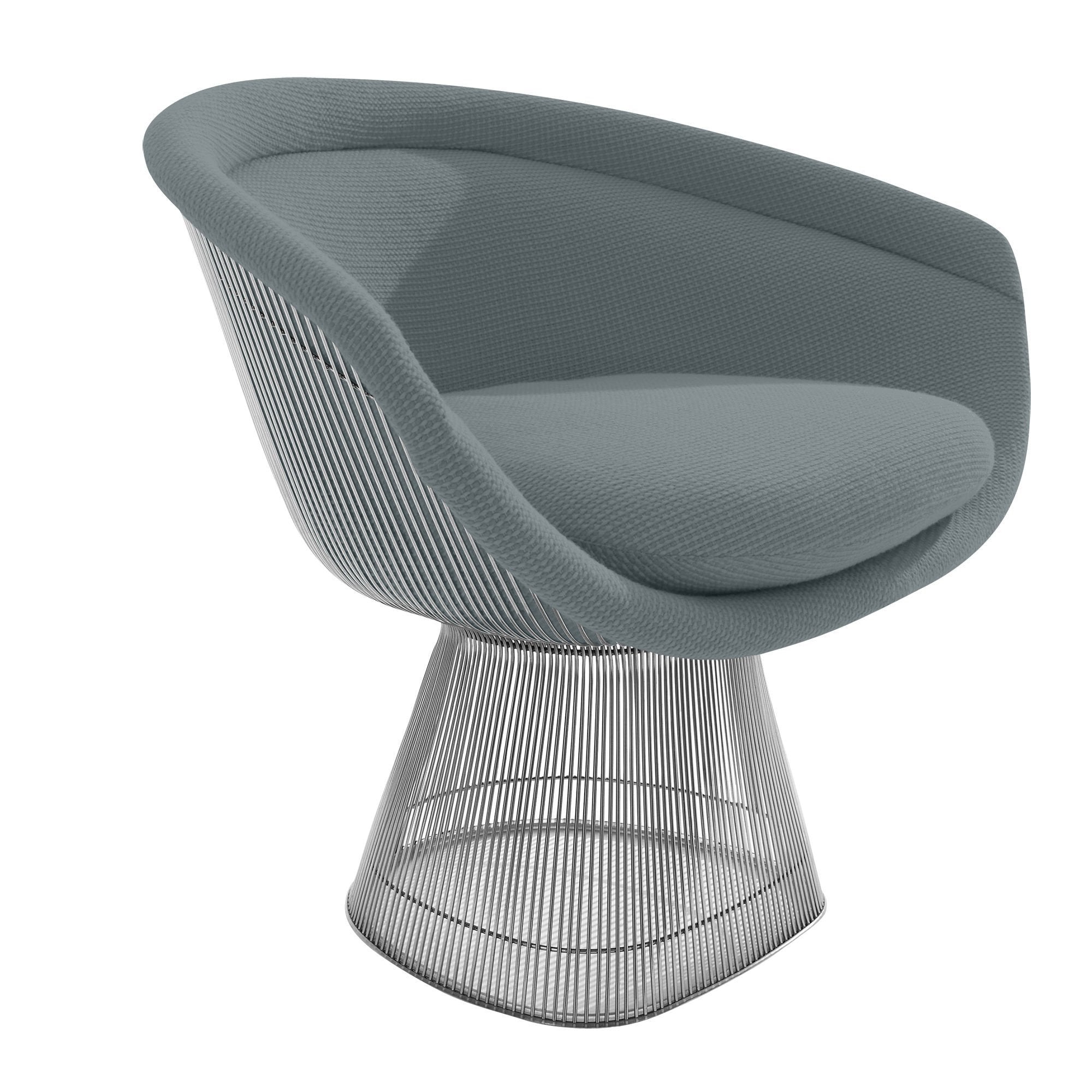 Platner Lounge Chair lounge chair Knoll Nickel Smoke Classic Boucle +$164.00 