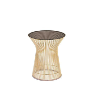 Platner Side Table - Gold side/end table Knoll 18K Gold plated Bronze Glass 