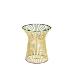 Platner Side Table - Gold side/end table Knoll 18K Gold plated Clear Glass 