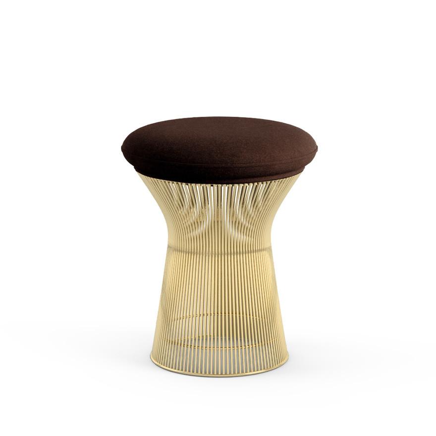 Platner Stool - Gold Stools Knoll Knoll Velvet - Espresso 