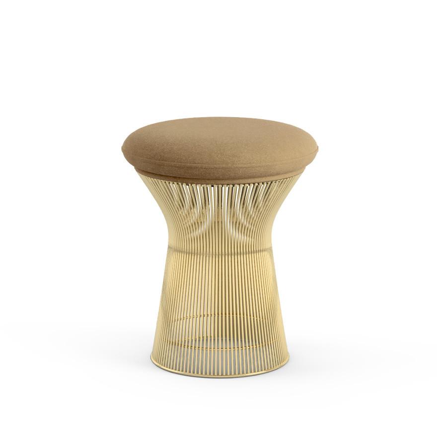 Platner Stool - Gold Stools Knoll Knoll Velvet - Sandstone 