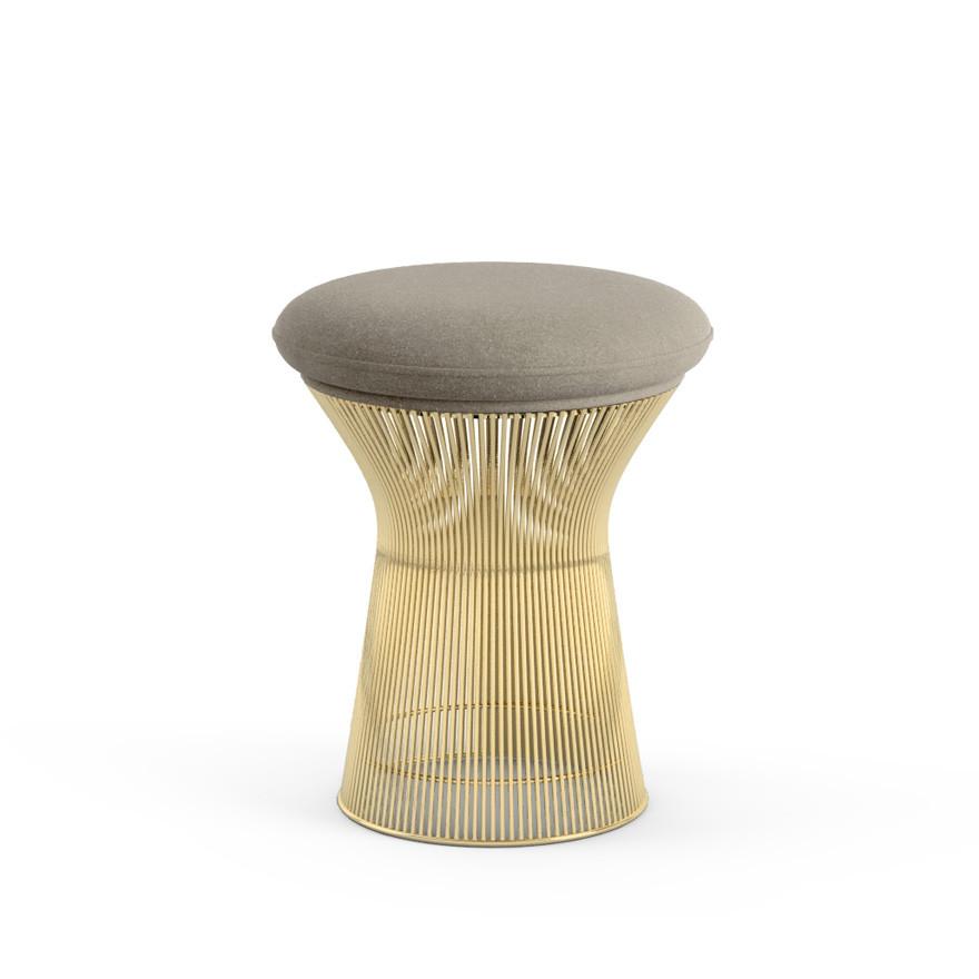 Platner Stool - Gold Stools Knoll Knoll Velvet - Silver 