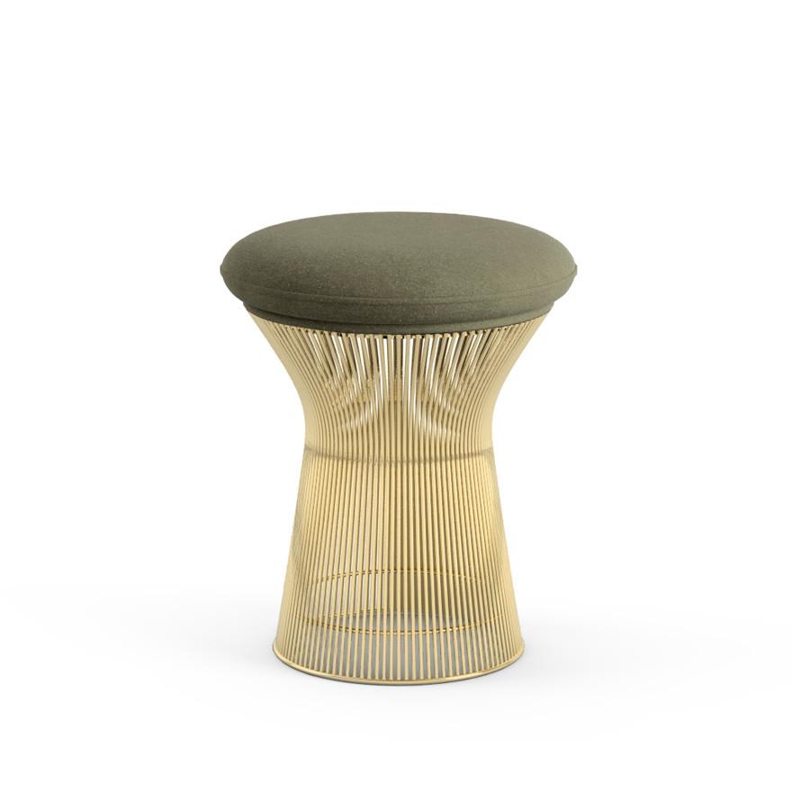 Platner Stool - Gold Stools Knoll Knoll Velvet - Sage 