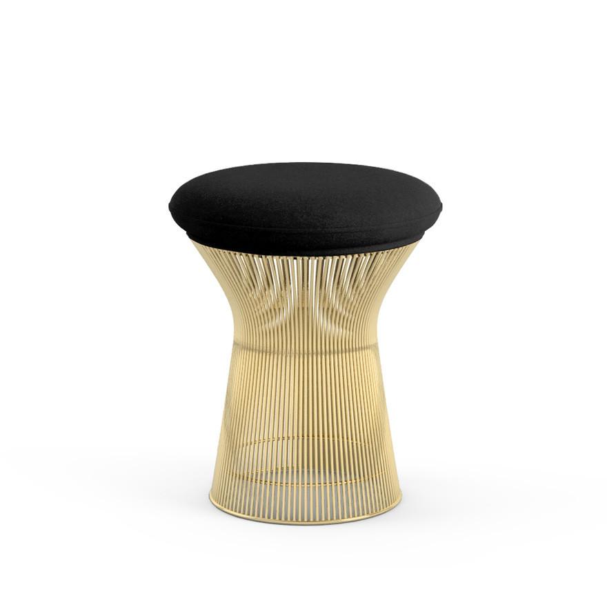 Platner Stool - Gold Stools Knoll Knoll Velvet - Ebony 