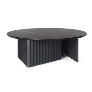 Plec Round Coffee Table Coffee Tables RS Barcelona Large Black Marquina Marble 