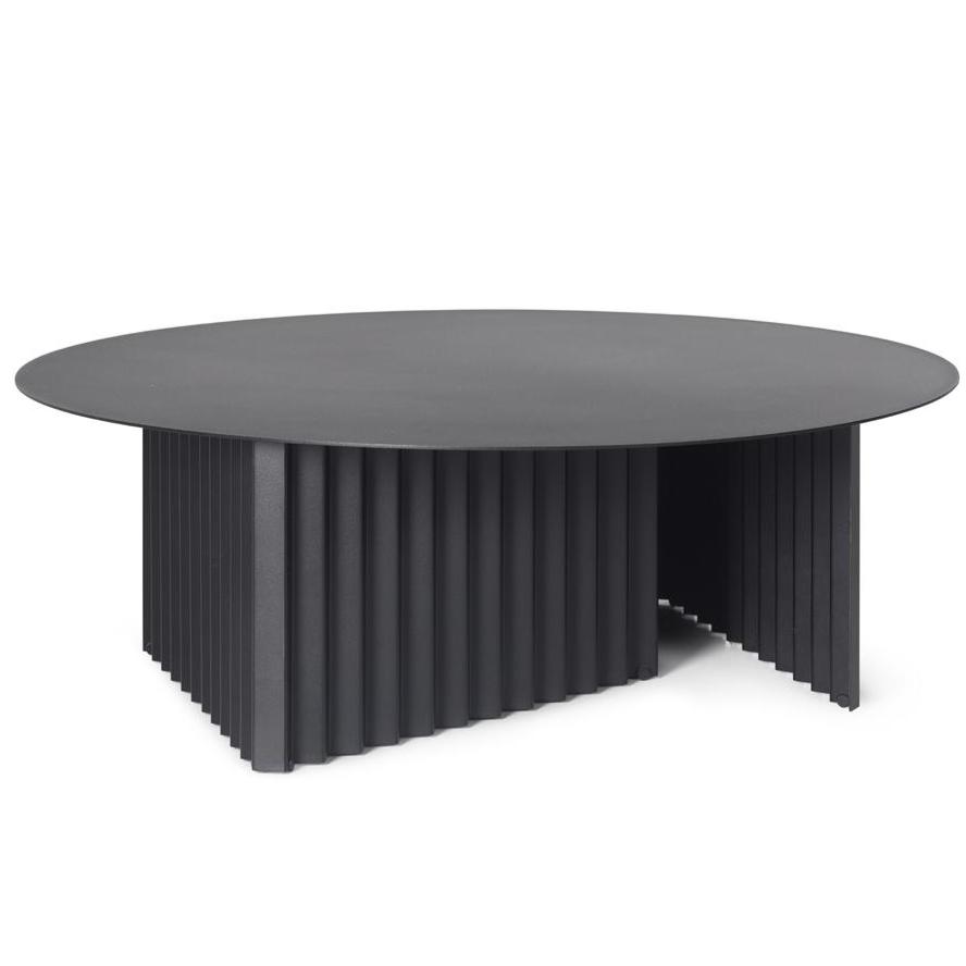 Plec Round Coffee Table Coffee Tables RS Barcelona Large Black Steel 