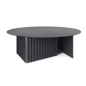 Plec Round Coffee Table Coffee Tables RS Barcelona Large Black Steel 