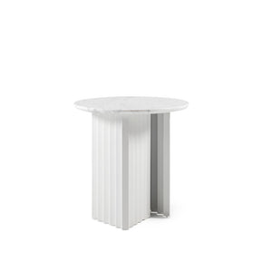 Plec Round Coffee Table Coffee Tables RS Barcelona Small White Carrara Marble 