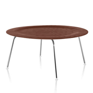 Eames Molded Plywood Coffee Table - Metal Base Coffee Tables herman miller Walnut Trivalent Chrome Base +$20.00 