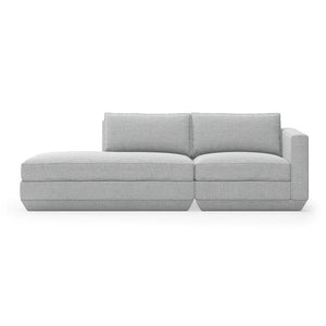 Podium 2PC Lounge Sofa Sofa Gus Modern Bayview Silver Left Facing 