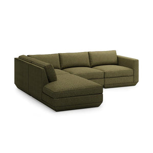 Podium 4PC Lounge Sectional A Sofa Gus Modern Copenhagen Terra Left Facing 