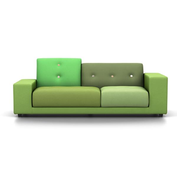 Polder Compact Sofa sofa Vitra low armrest left (sitting right) green 