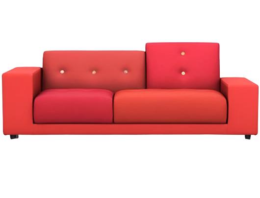 Polder Compact Sofa sofa Vitra low armrest right (sitting left) red 