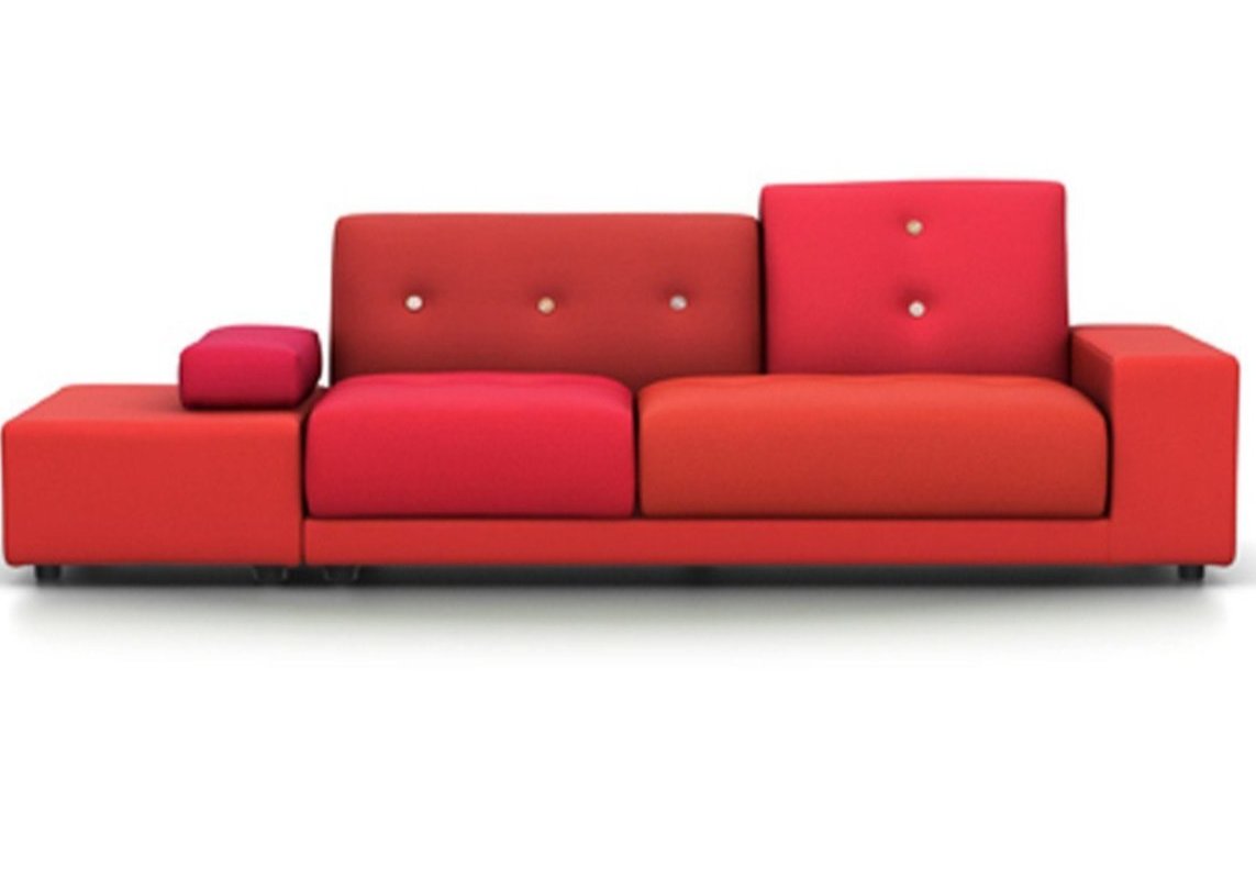 Polder Sofa Sofa Vitra armrest right / sitting left red 