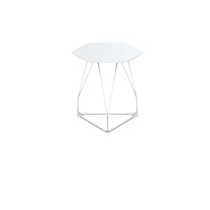 Polygon Wire Table table herman miller 18-inch Diameter Top x 20-inches High +$20.00 Hexagon Top White Finish