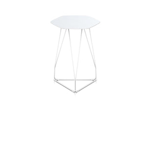 Polygon Wire Table table herman miller 18-inch Diameter Top x 26-inches High +$40.00 Hexagon Top White Finish