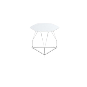 Polygon Wire Table table herman miller 18-inch Diameter Top x 16-inches High Hexagon Top White Finish