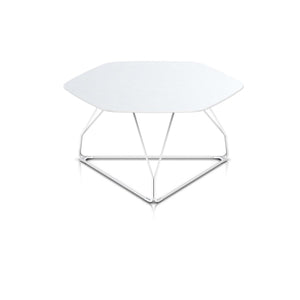 Polygon Wire Table table herman miller 32-inch Diameter Top x 18-inches High +$350.00 Hexagon Top White Finish