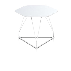 Polygon Wire Table table herman miller 32-inch Diameter Top x 26-inches High +$380.00 Hexagon Top White Finish