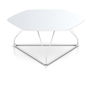 Polygon Wire Table table herman miller 46-inch Diameter Top x 22-inches High +$680.00 Hexagon Top White Finish