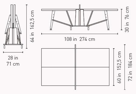 RS#Ping-Pong Folding Table table RS Barcelona 