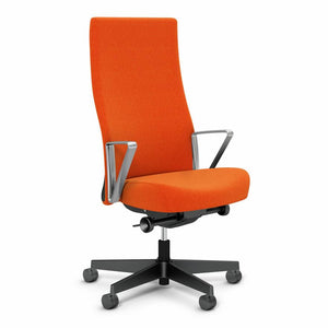 Remix High Back Chair task chair Knoll Aluminum Loop Plastic Orange