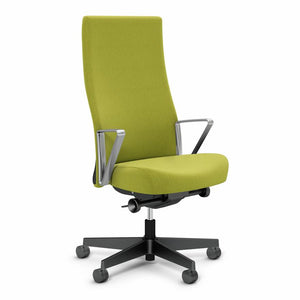 Remix High Back Chair task chair Knoll Aluminum Loop Plastic Green