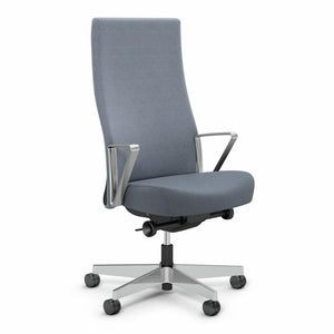 Remix High Back Chair task chair Knoll Aluminum Loop Polished Aluminum Slate