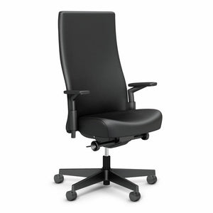 Remix High Back Chair task chair Knoll Height Adjustable Plastic Volo Leather - Black