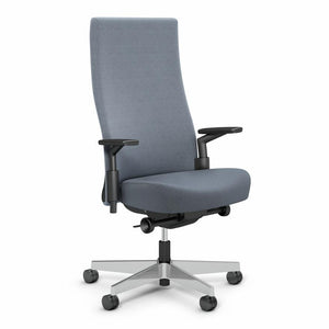 Remix High Back Chair task chair Knoll Height Adjustable Polished Aluminum Slate