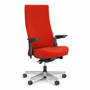 Remix High Back Chair task chair Knoll High Performance Polished Aluminum Red