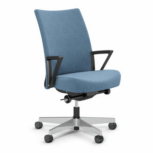Remix Work Chair task chair Knoll Plastic Loop Polished Aluminum Turquoise