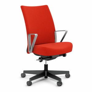 Remix Work Chair task chair Knoll Aluminum Loop Plastic Red