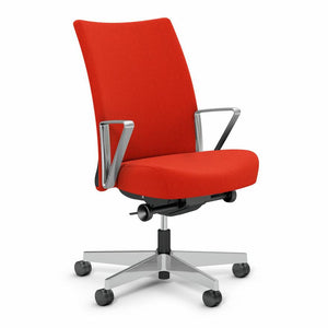 Remix Work Chair task chair Knoll Aluminum Loop Polished Aluminum Red