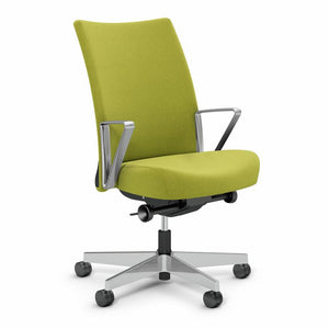 Remix Work Chair task chair Knoll Aluminum Loop Polished Aluminum Green