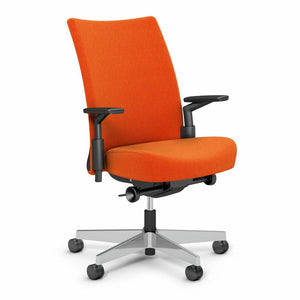 Remix Work Chair task chair Knoll Height Adjustable Polished Aluminum Orange