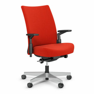 Remix Work Chair task chair Knoll Height Adjustable Polished Aluminum Red