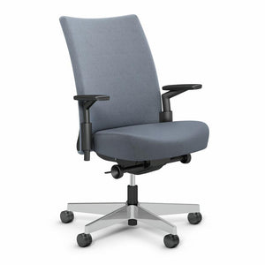 Remix Work Chair task chair Knoll Height Adjustable Polished Aluminum Slate