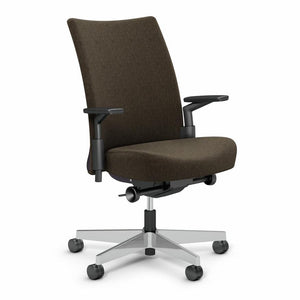 Remix Work Chair task chair Knoll Height Adjustable Polished Aluminum Tobacco