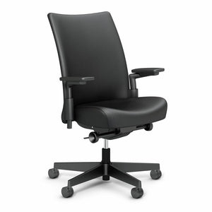 Remix Work Chair task chair Knoll High Performance Plastic Volo Leather - Black