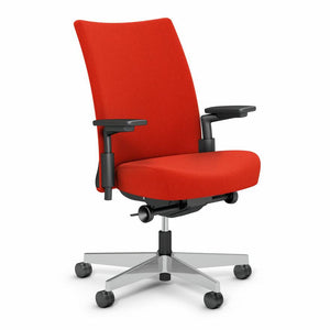 Remix Work Chair task chair Knoll High Performance Polished Aluminum Red