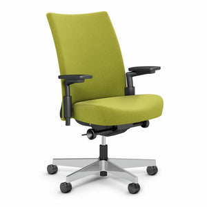 Remix Work Chair task chair Knoll High Performance Polished Aluminum Green