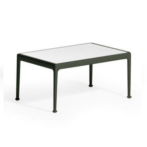 Richard Schultz 1966 Rectangular Coffee Table Coffee Tables Knoll Green 32" x 20"/White Porcelain Top 
