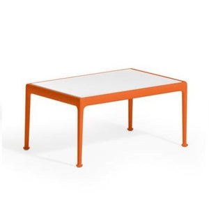 Richard Schultz 1966 Rectangular Coffee Table Coffee Tables Knoll Orange 32" x 20"/White Porcelain Top 