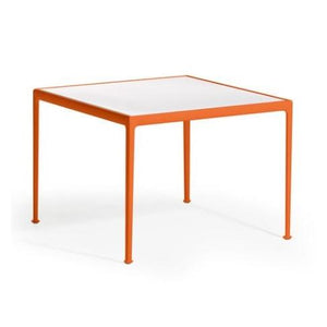 Richard Schultz 1966 Square Dining Table Dining Tables Knoll Orange 28" x 28"/White Porcelain Top 
