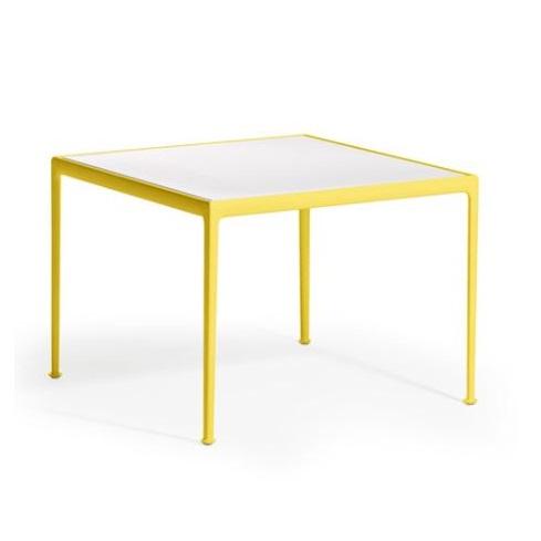 Richard Schultz 1966 Square Dining Table Dining Tables Knoll Yellow 28&quot; x 28&quot;/White Porcelain Top 