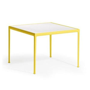 Richard Schultz 1966 Square Dining Table Dining Tables Knoll Yellow 28" x 28"/White Porcelain Top 